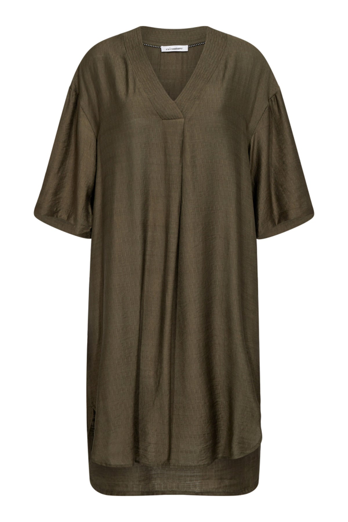 CarynCC Pleat Tunic Dress 7555-Army - 36432