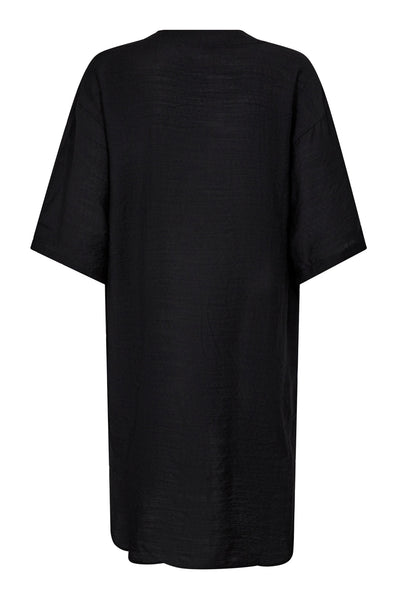 CarynCC Pleat Tunic Dress 96-Black - 36432 Thumbnail
