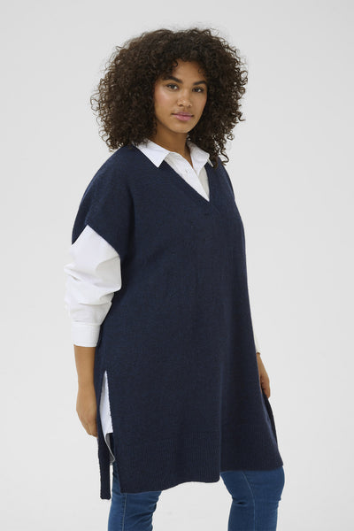KCannett Knit Poncho Midnight Marine - 10582738 Thumbnail