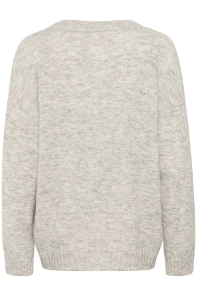 CRBlu Knit Cardigan Light Grey Melange Thumbnail