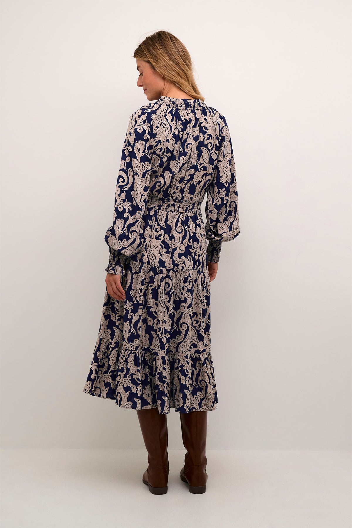 CRLucy Long Dress Blue Paisley - 10613157