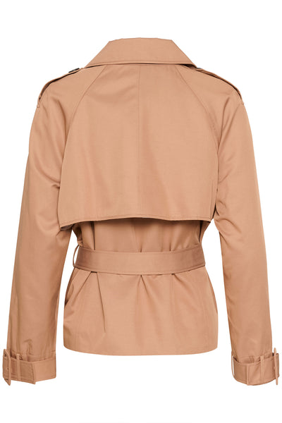 CRRea Crop Trenchcoat Cinnamon Swirl - 10613209 Thumbnail