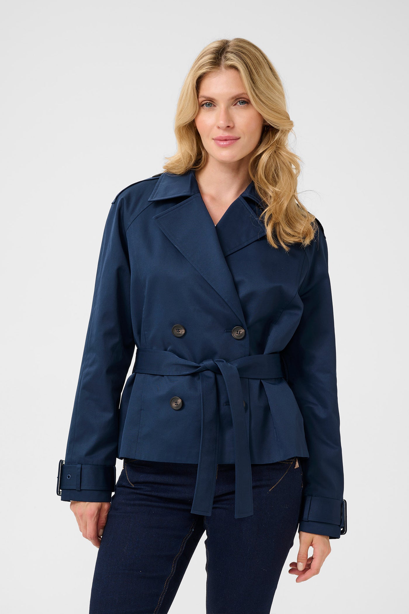 CRRea Crop Trenchcoat Dress Blues - 10613209
