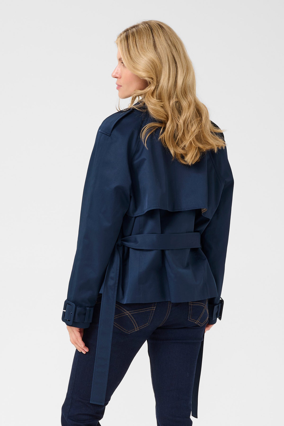 CRRea Crop Trenchcoat Dress Blues - 10613209