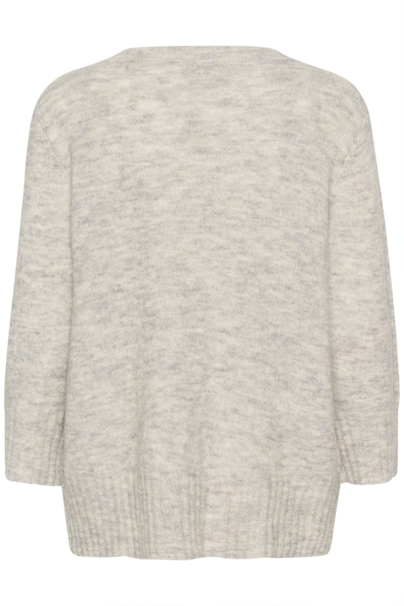 CRBlu Knit V-Neck Pullover Light Grey Melange - 10613236