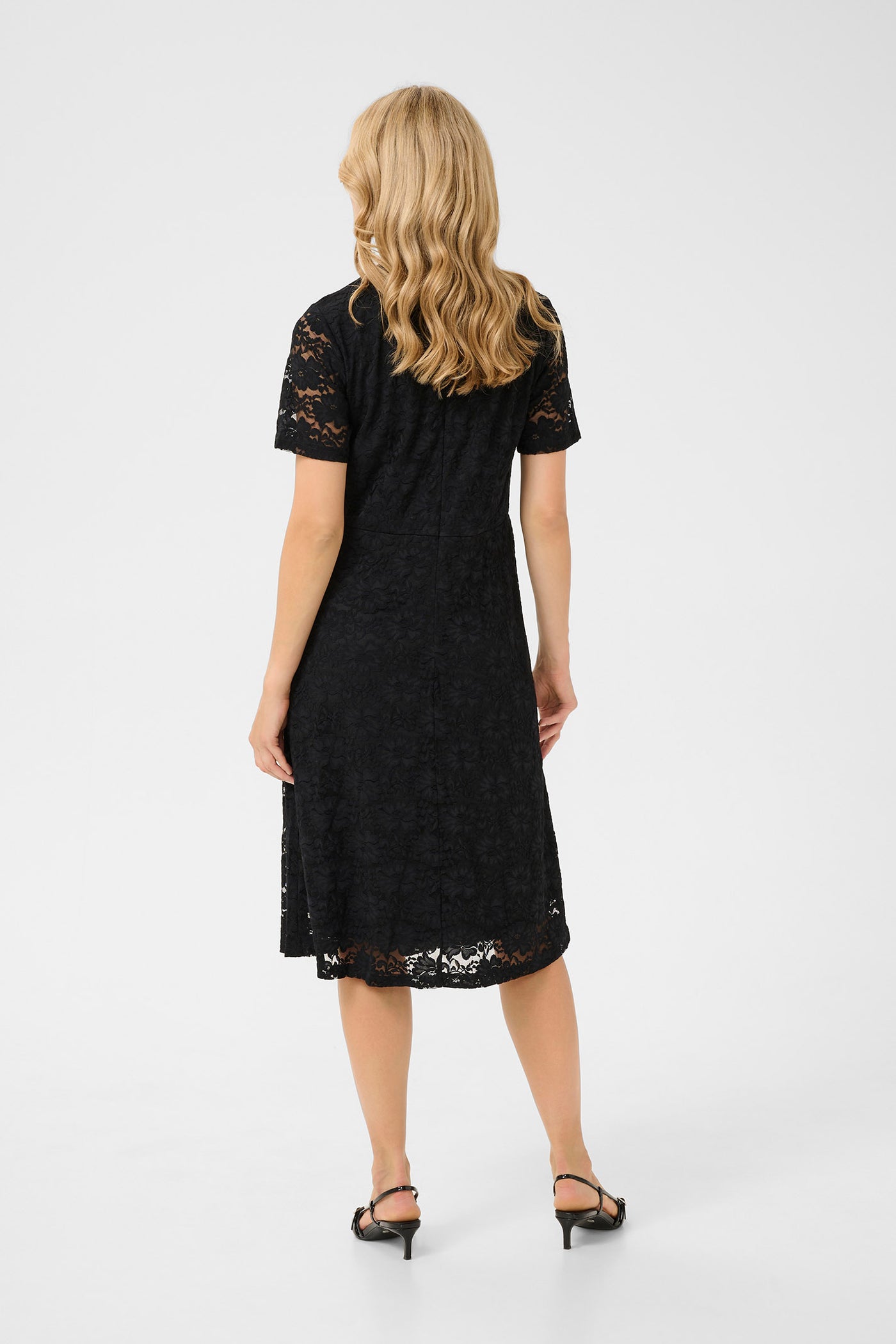 CRLasi SS Lace Dress Pitch Black - 10613851
