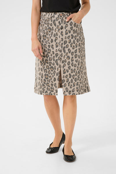 CRLeona Skirt Leopard Mix - 10613940 Thumbnail