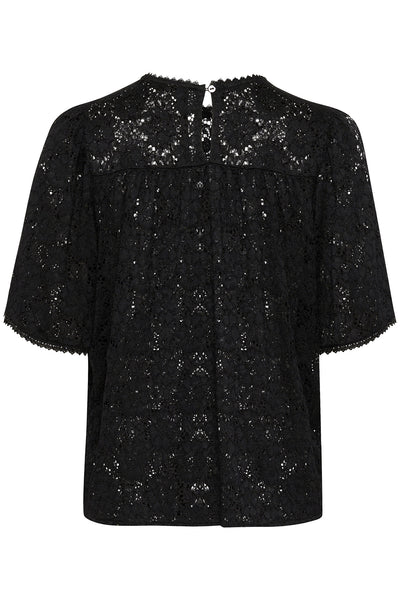 CRLika Lace T-Shirt Pitch Black Thumbnail