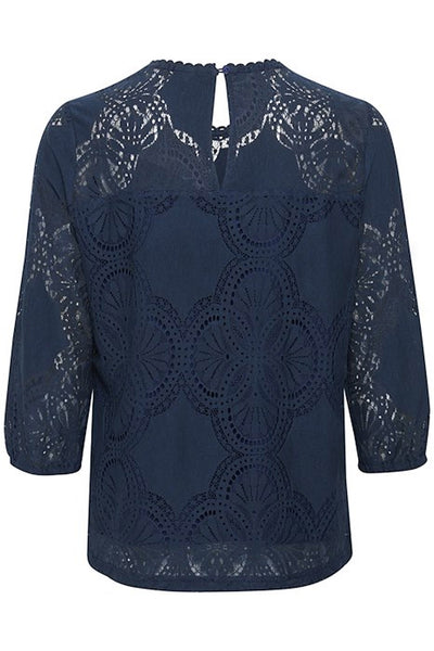 CRAmaja Lace Blouse Navy Blazer - 10613953 Thumbnail
