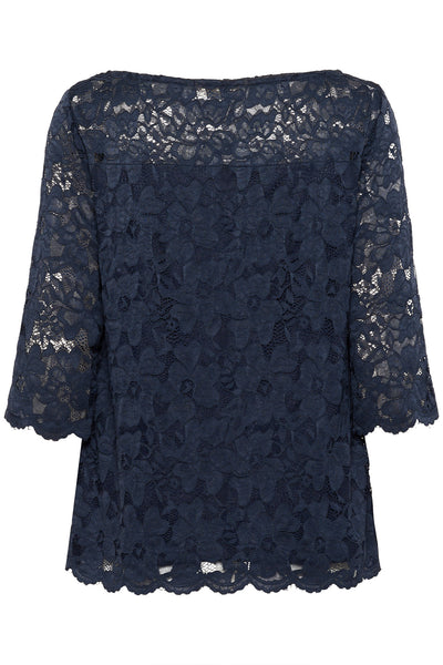 CRPria Lace Blouse Navy Blazer Thumbnail