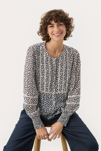 NesmaPW SH Navy Mini Grid Flower - 30309499 Thumbnail