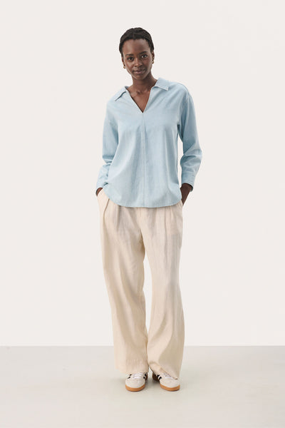 NorlyPW SH Whiteish Blue Denim - 30309501 Thumbnail