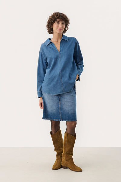 NorlyPW SH Medium Blue Denim - 30309501 Thumbnail
