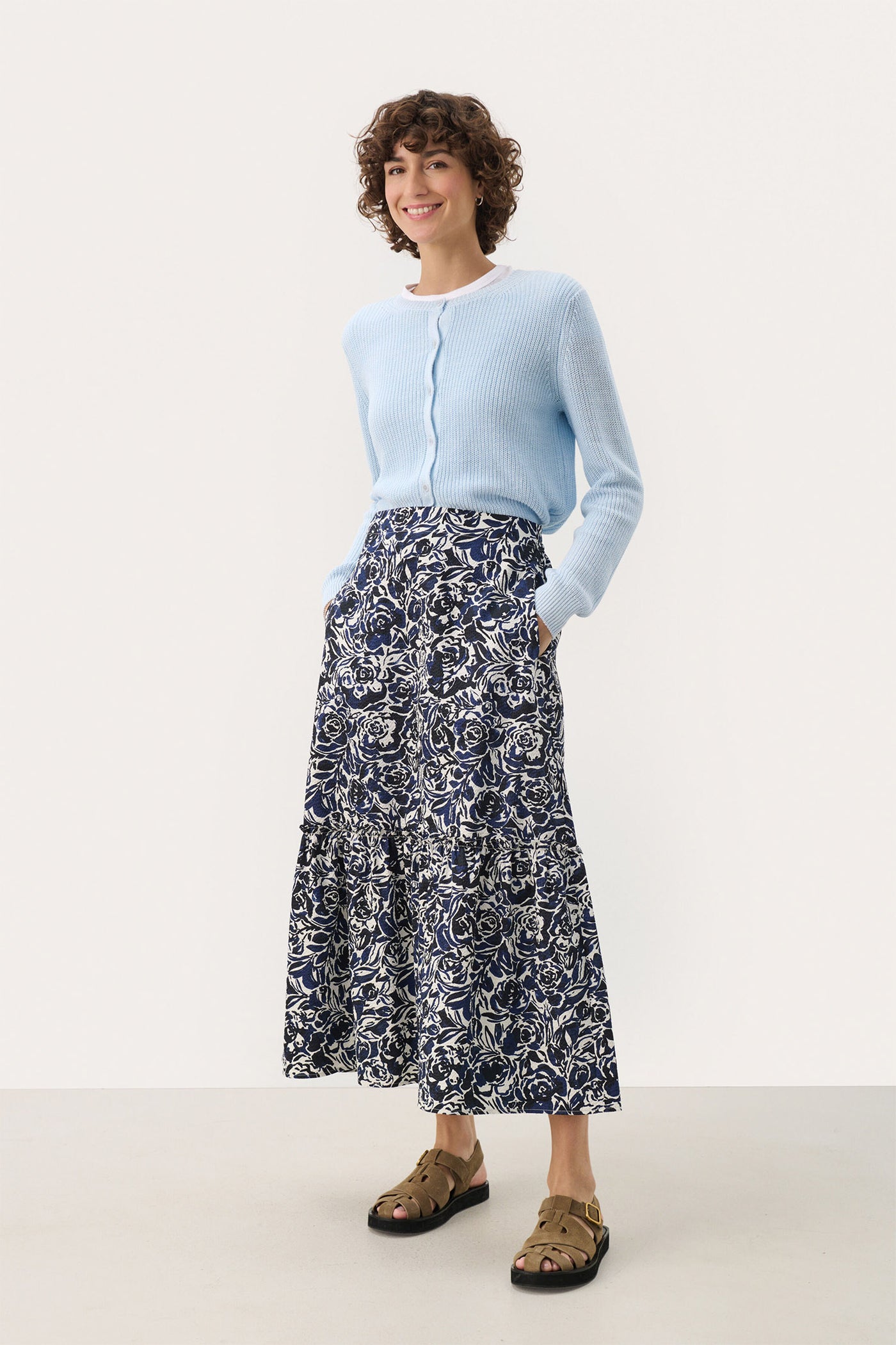 NadeemPW SK Navy Rose Print - 30309516