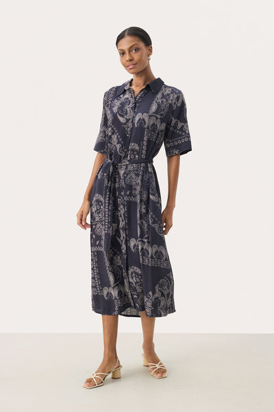 MelucanPW DR Navy Graphic Paisley - 30309557 Thumbnail