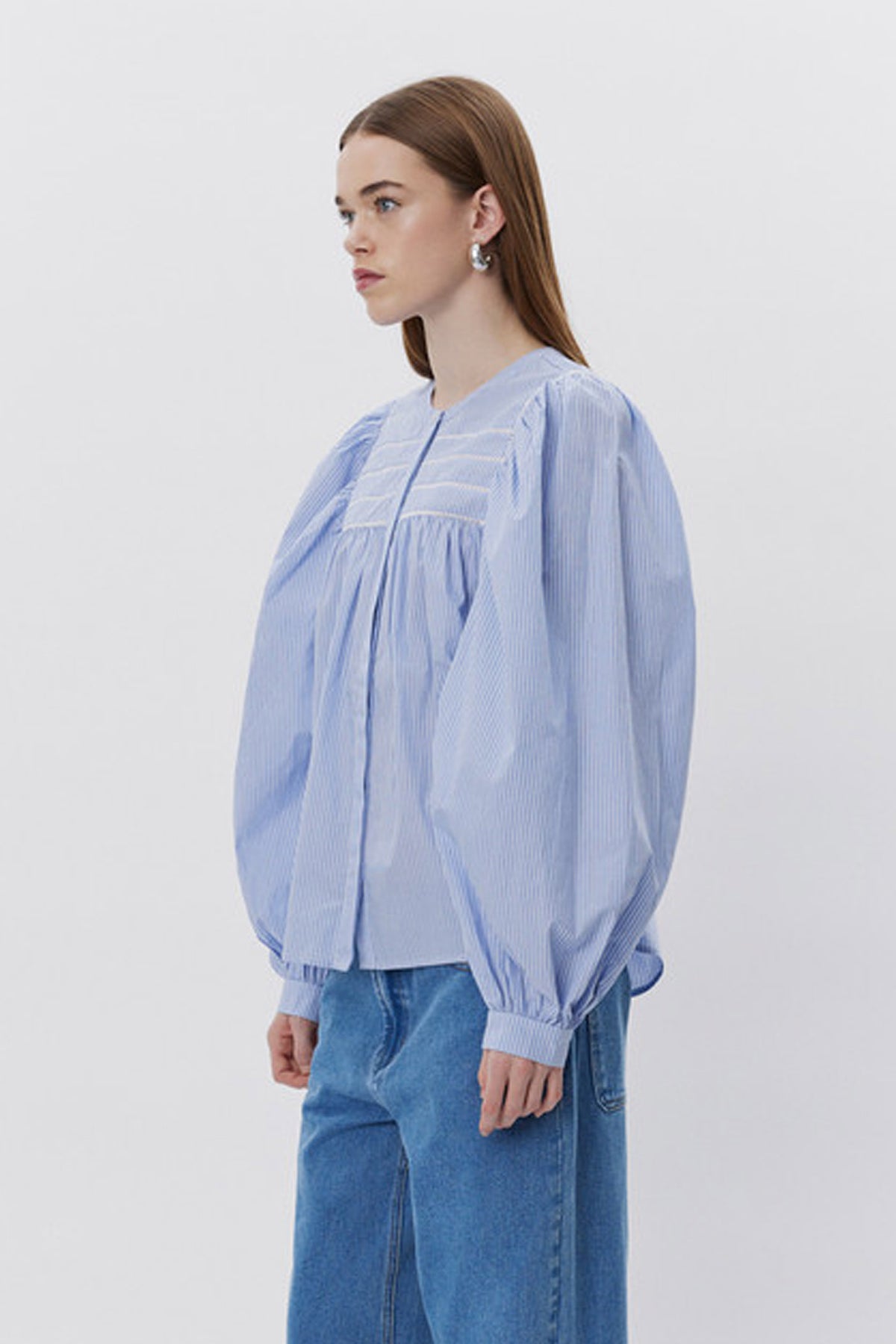 DELILAHSW SHIRT 5092 Blue striped - S251130