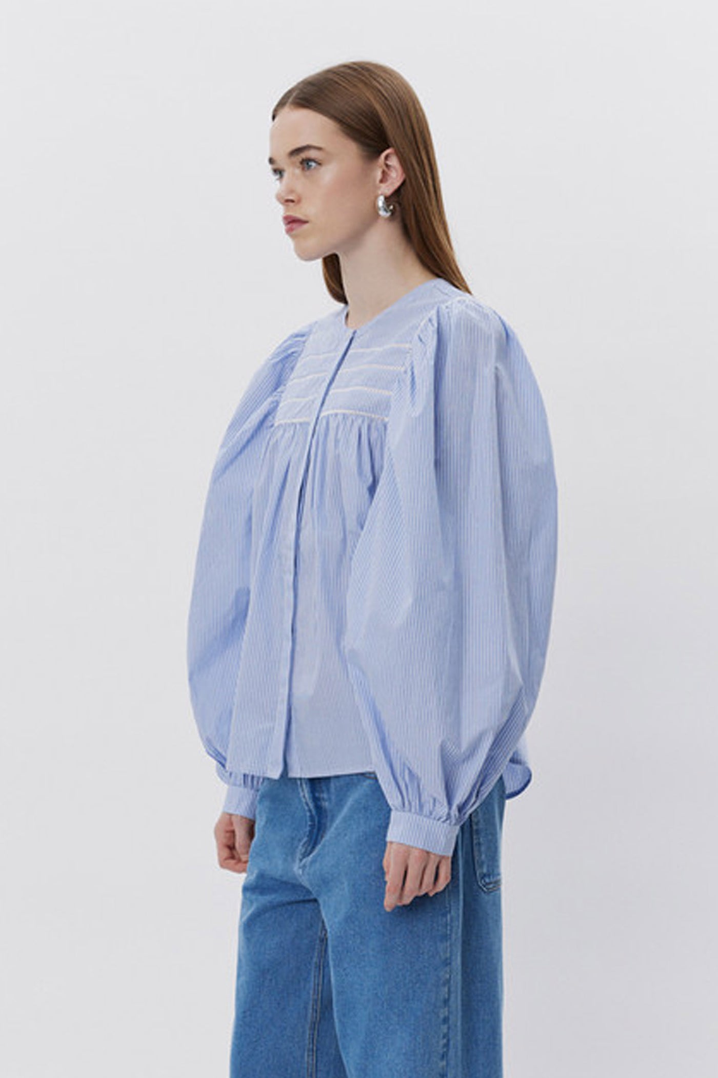DELILAHSW SHIRT 5092 Blue striped - S251130