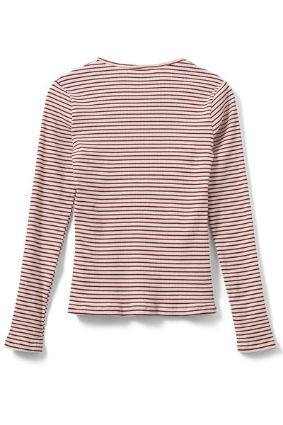 PAXSW T-SHIRT LONG SLEEVE 4139 Red Striped - SNOS590 Thumbnail