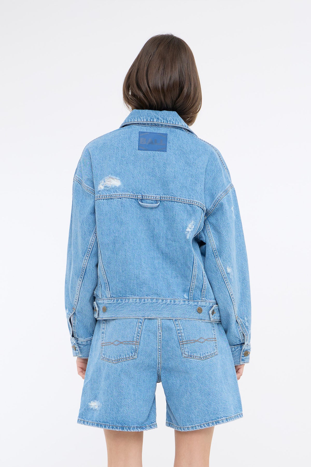 BASERRE CLASSIC DENIM JACKET Light Blue Denim - 50405172