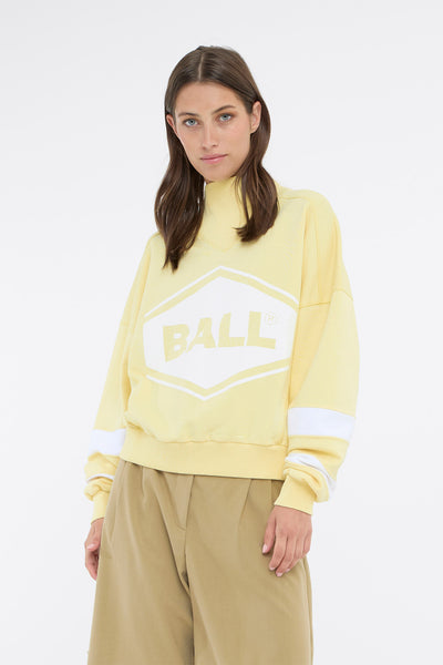 BAFOSSATI  HIGH COLLAR SWEAT Lemon Meringue - 50405185 Thumbnail