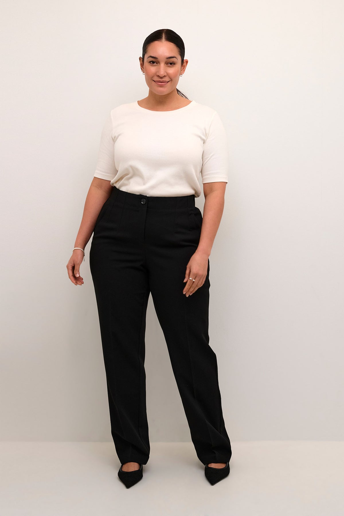 KCelia Straight Pants Black deep - 10582909