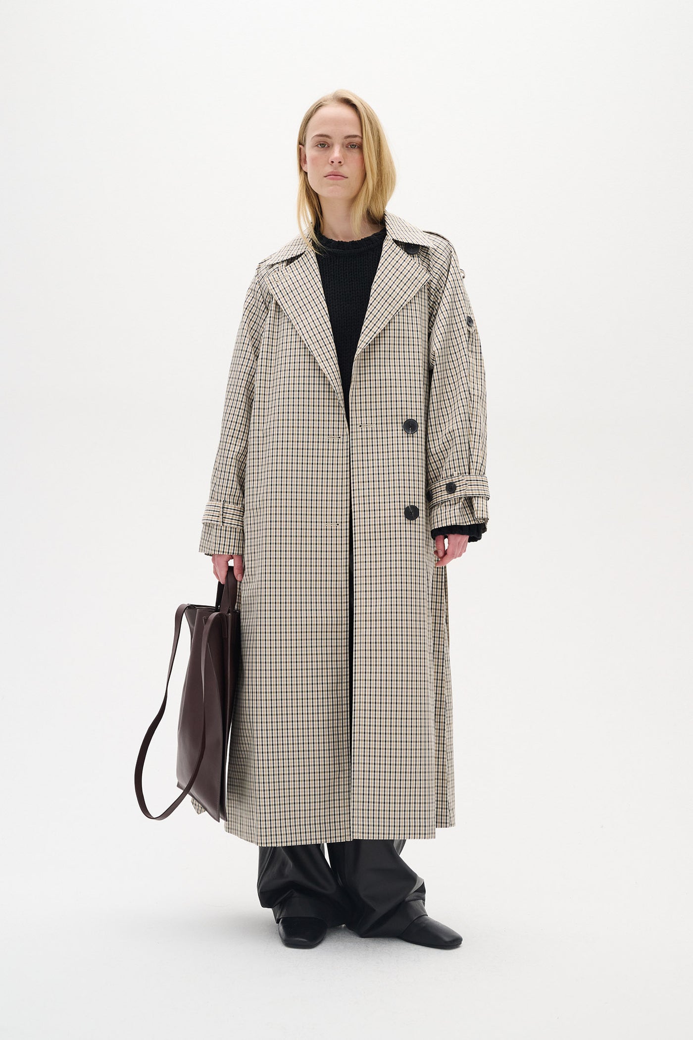 UmayaIW Trenchcoat Neutral Check