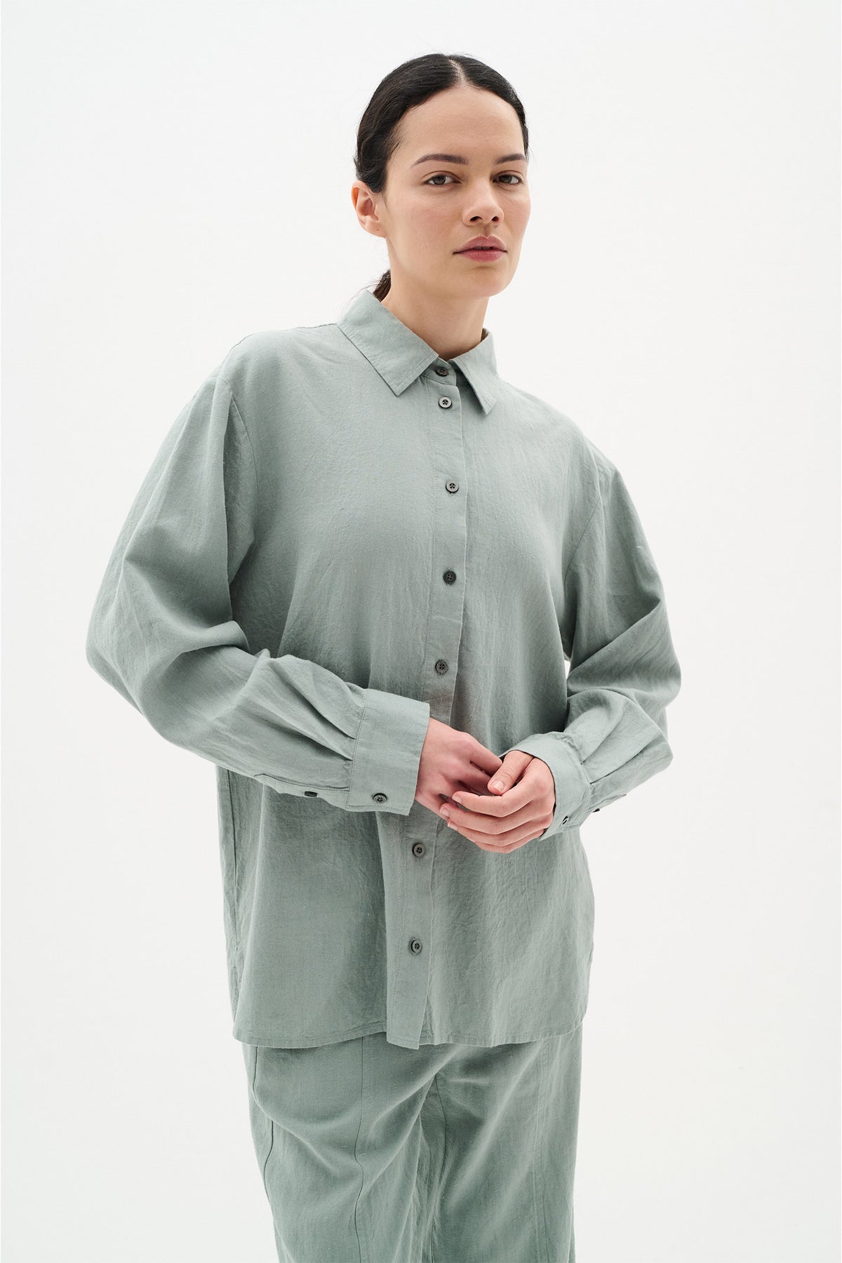 SannieIW Shirt Desert Green - 30110175