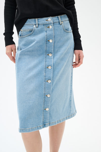 SindraIW Skirt Light Washed Denim Thumbnail