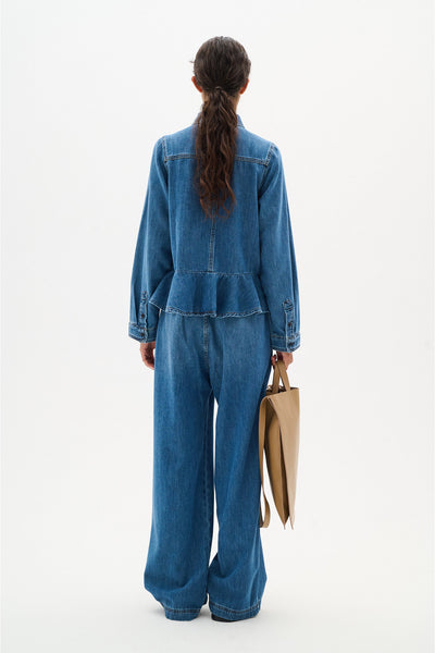 SophinaIW Pullon Pants Washed Denim - 30110274 Thumbnail