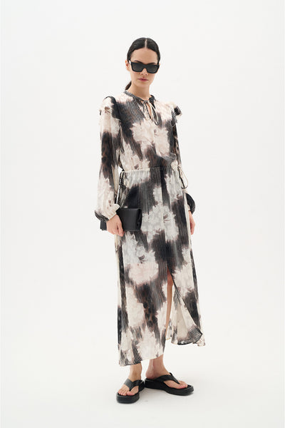 CielleIW Long Dress Neutral Illuminating Florals - 30110493 Thumbnail
