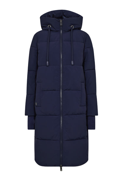 MMOllie Terma Long Coat Maritime Blue - 170810 Thumbnail