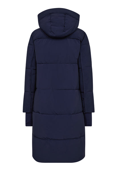 MMOllie Terma Long Coat Maritime Blue - 170810 Thumbnail