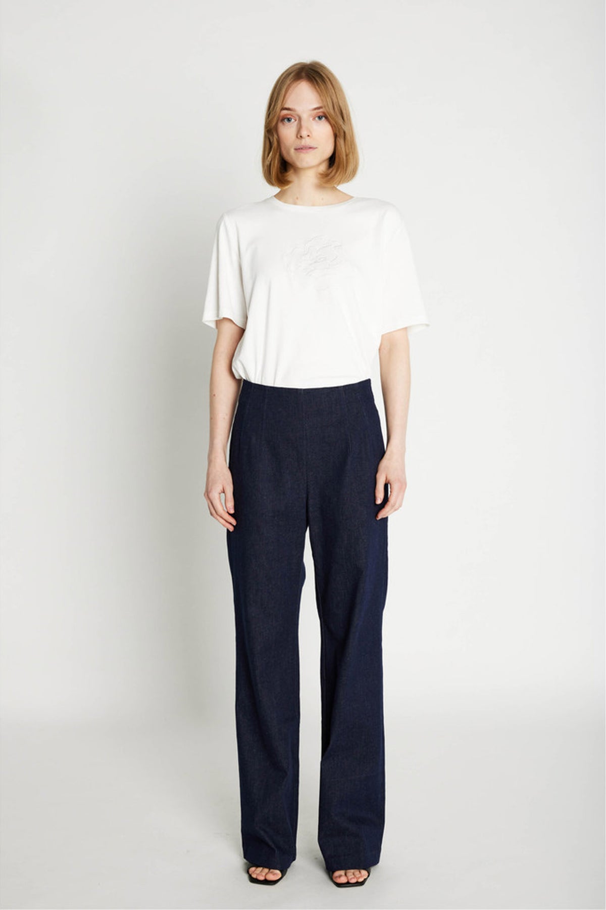 6977 Olana wide pants 200 Blue denim - RDF216
