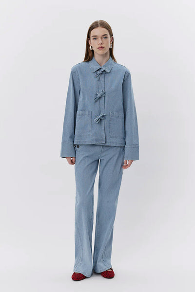 LYONSW TROUSERS 5092 Blue striped - S251107 Thumbnail