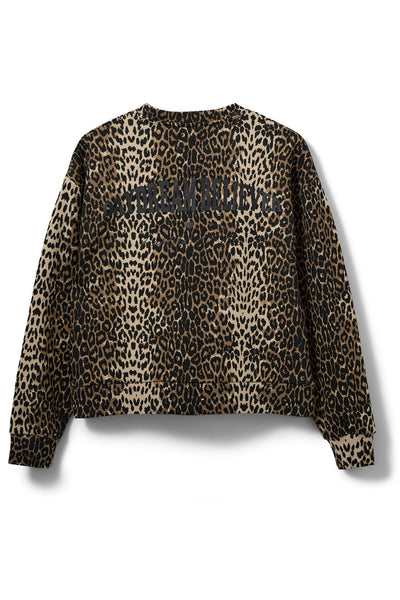 ELISW SWEATSHIRT 9086 Light brown leopard - S251470 Thumbnail
