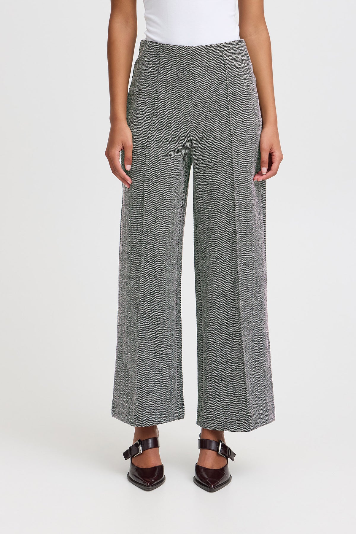 IHKATE JACQUARD PA9 Black/white herringbone - 20121602