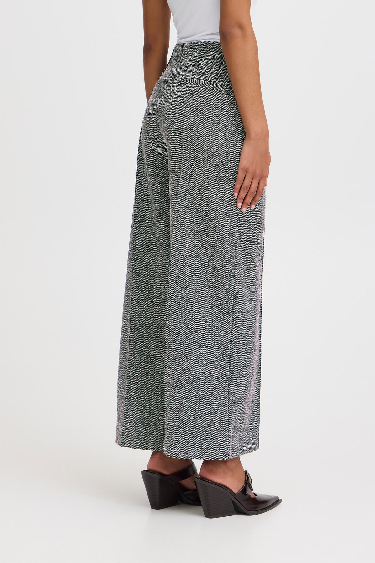 IHKATE JACQUARD PA9 Black/white herringbone - 20121602