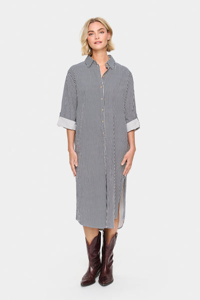 ZalindaSZ Stripe Shirt Dress Ice Nightsky Stripe Thumbnail