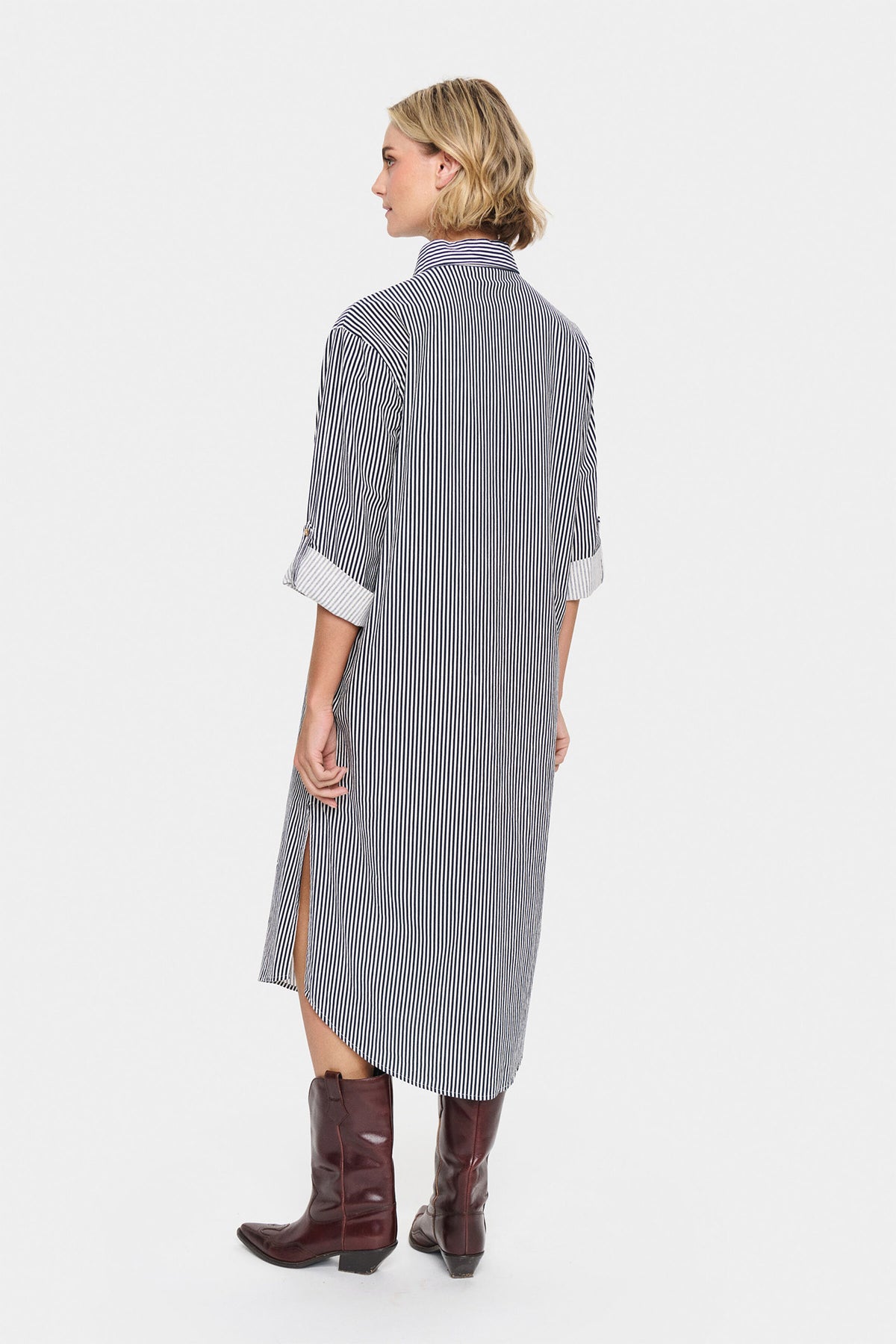 ZalindaSZ Stripe Shirt Dress Ice Nightsky Stripe