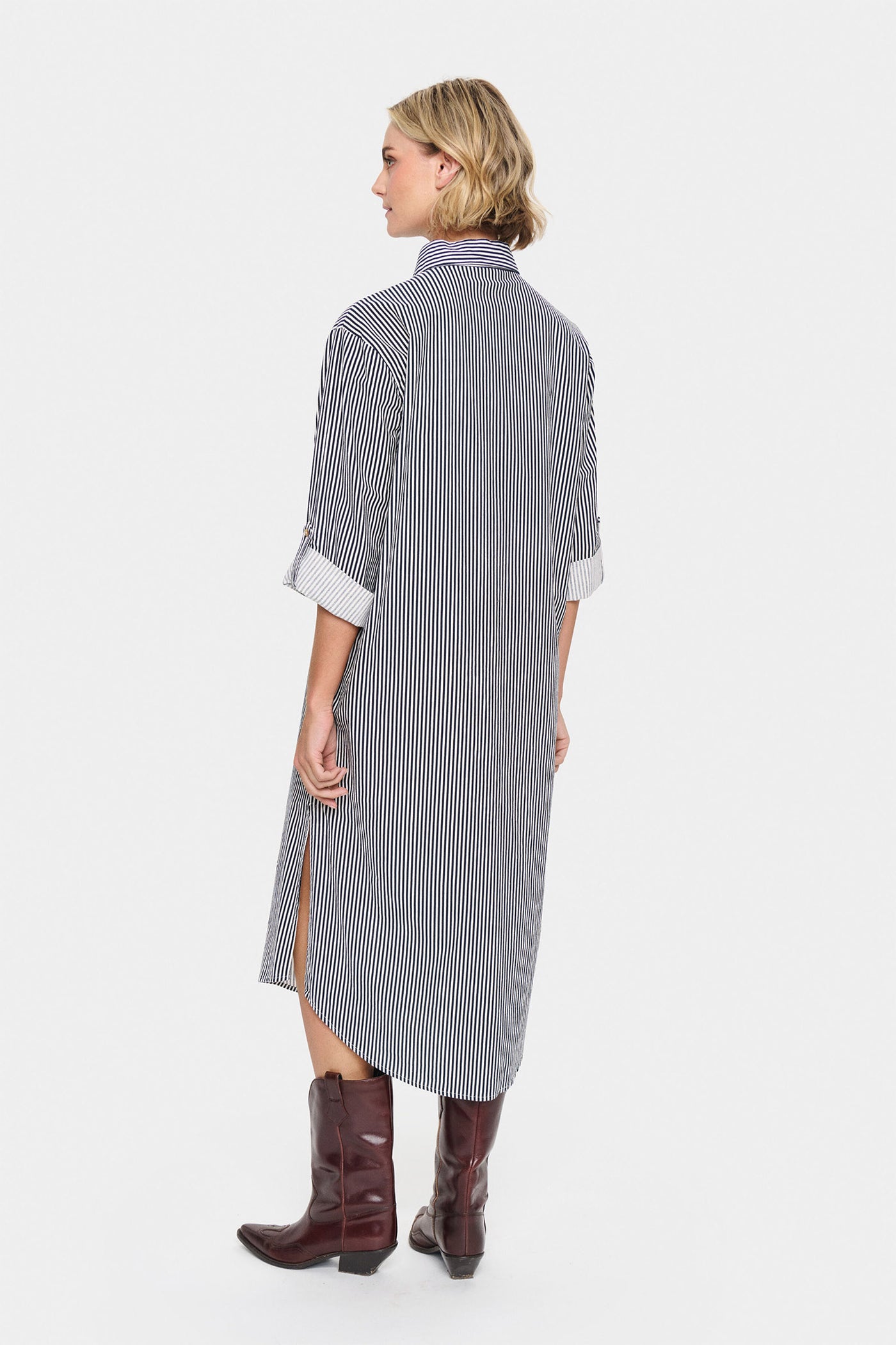 ZalindaSZ Stripe Shirt Dress Ice Nightsky Stripe