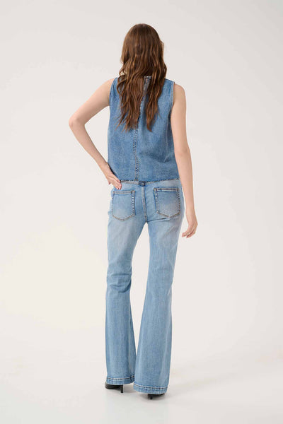 DangoMW 144 High X-Wide Bootcu Light Blue Retro Wash - 10705059 Thumbnail