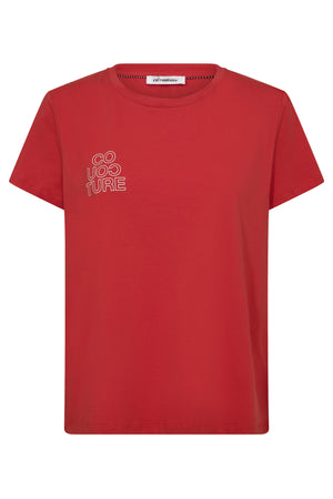 SiaraCC Outline Tee 35811-RedOffWhit - 33139