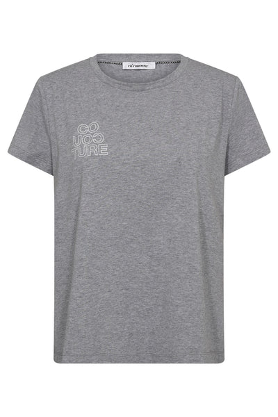 SiaraCC Outline Tee 57-Grey Melan - 33139 Thumbnail