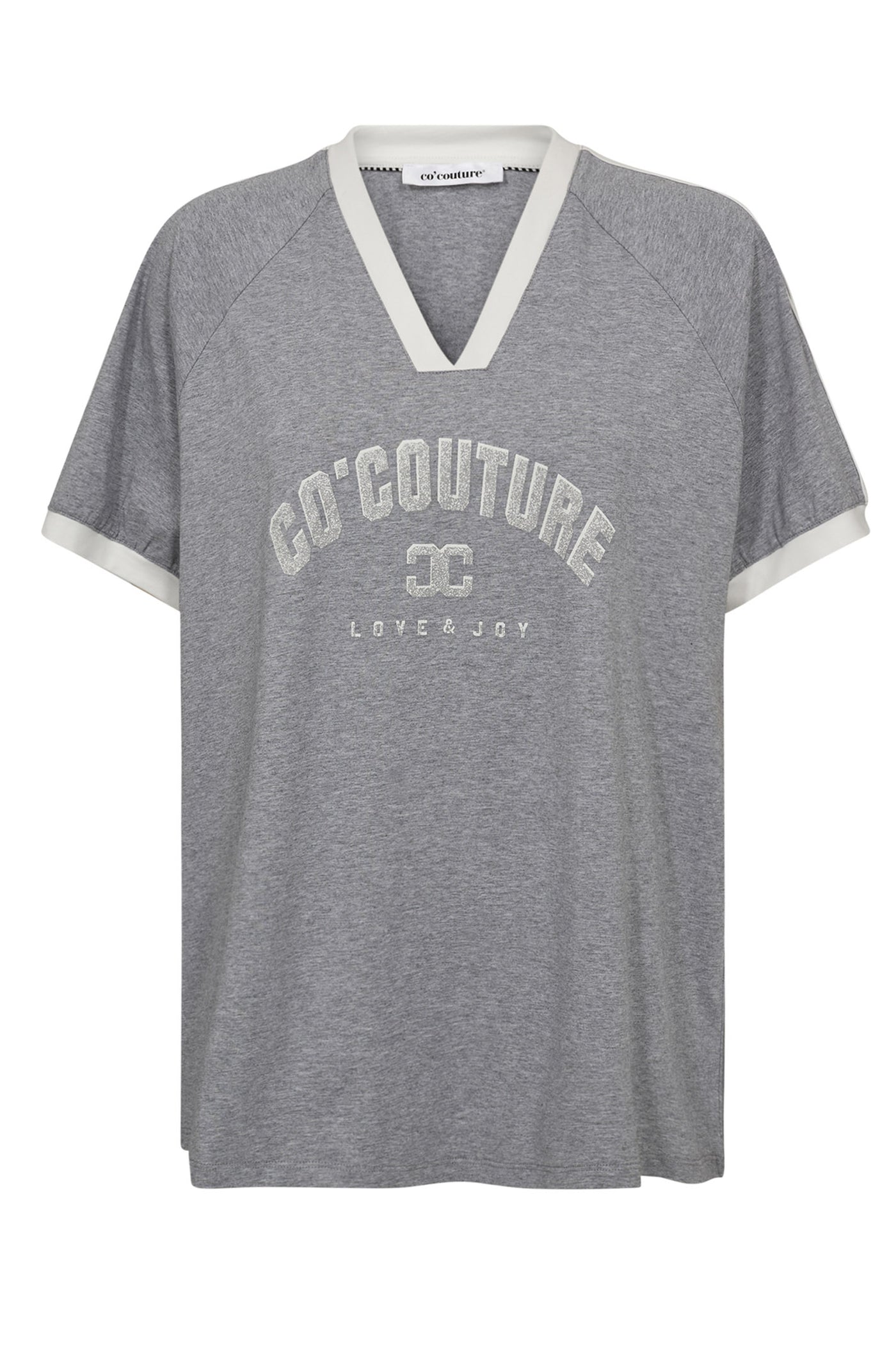 SiaraCC Oversize Sporty V-Tee 57011-GreyMelOff - 33140
