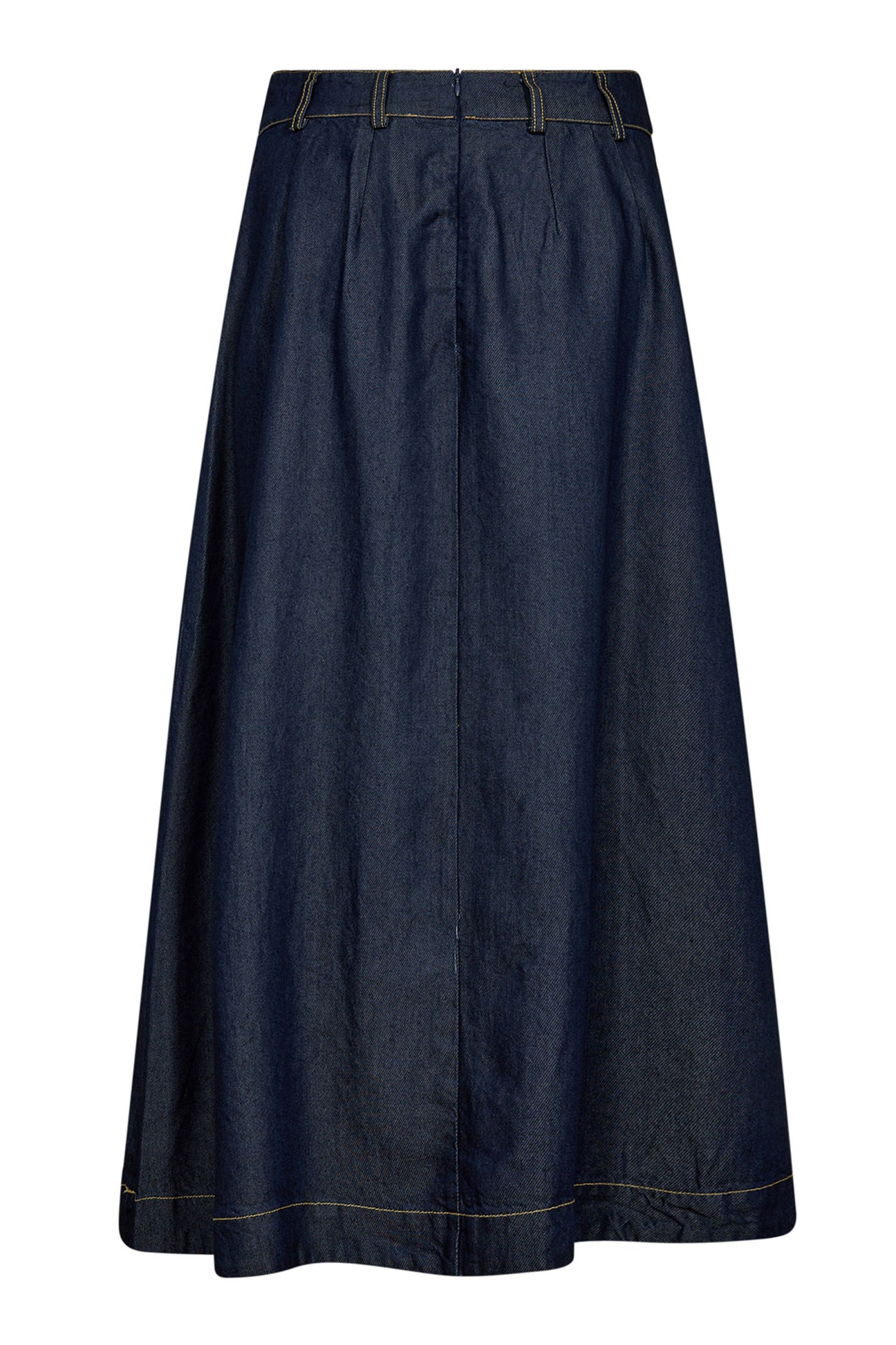 AnyaCC Denim Pleat Skirt 555-Dark denim - 34181