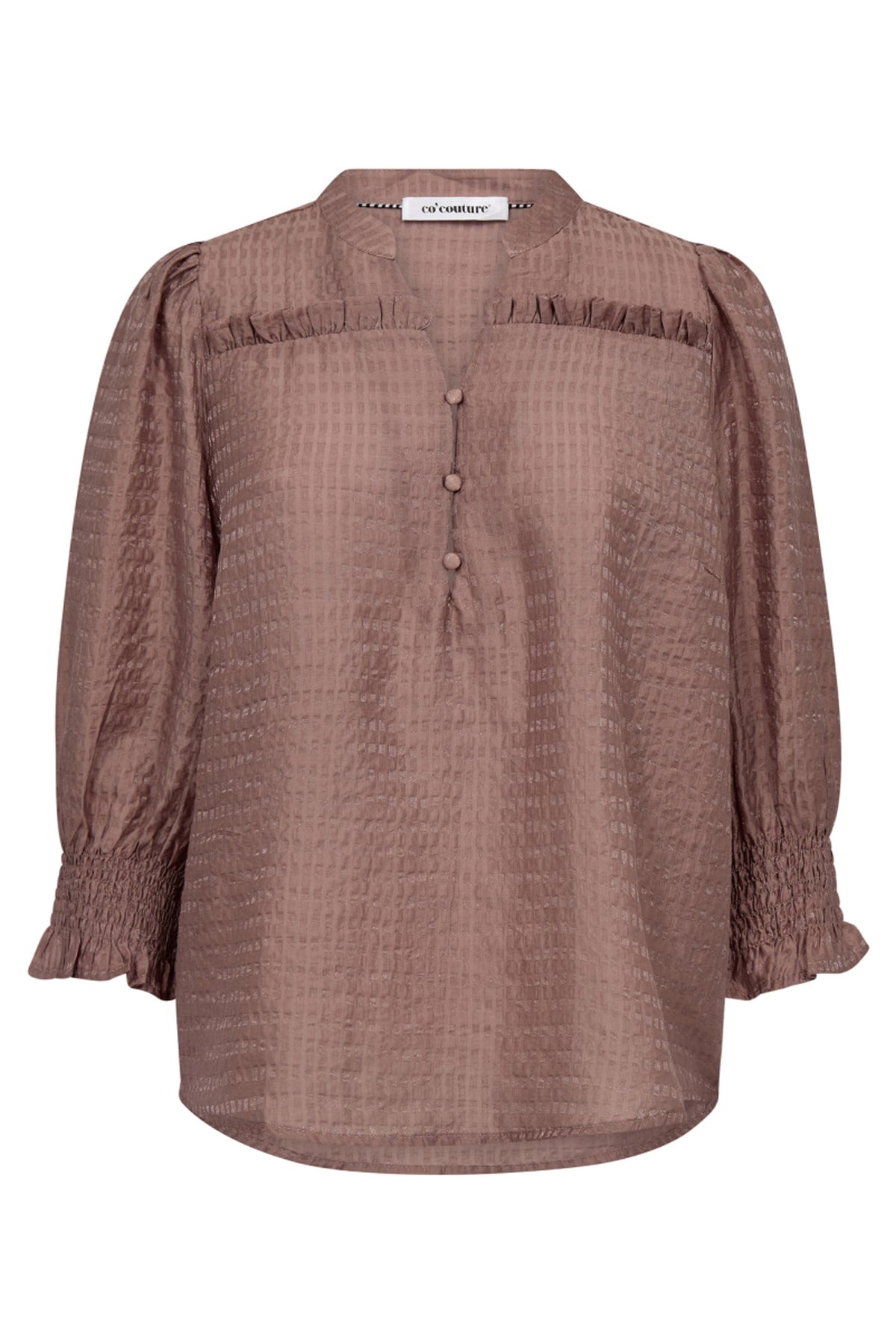 CharlieCC Frill SS Shirt 103-Old Rose - 35770