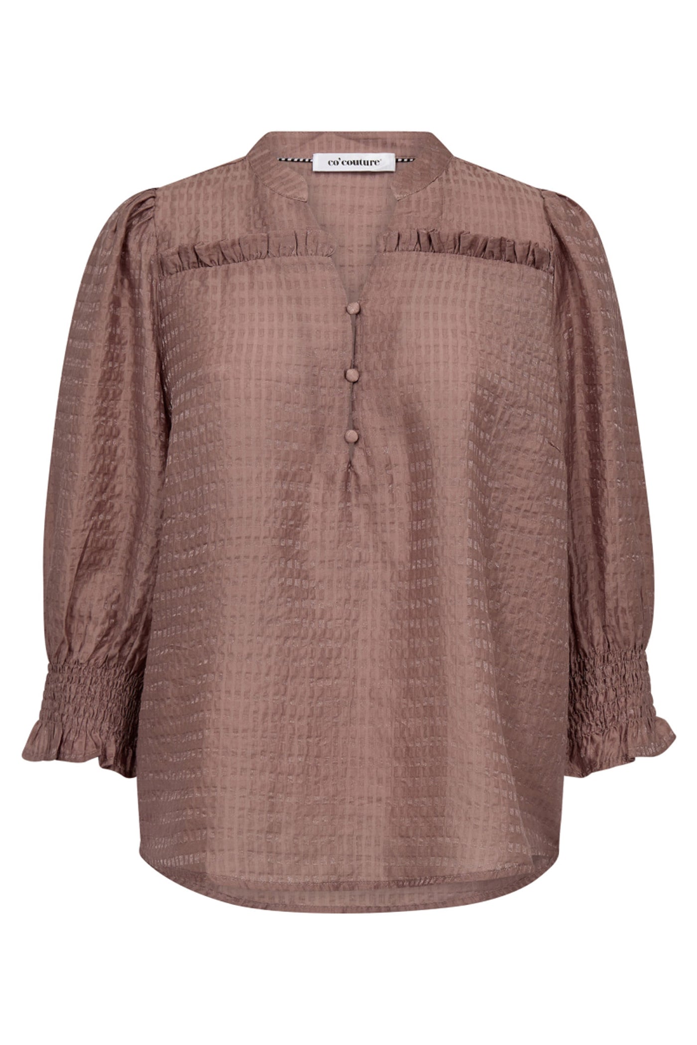 CharlieCC Frill SS Shirt 103-Old Rose - 35770
