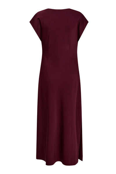 AdnaCC Wing Dress 186-Burgundy - 36449 Thumbnail