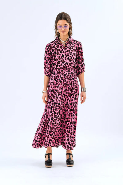 SunsetLL Maxi Skirt 98 Neon Pink Thumbnail