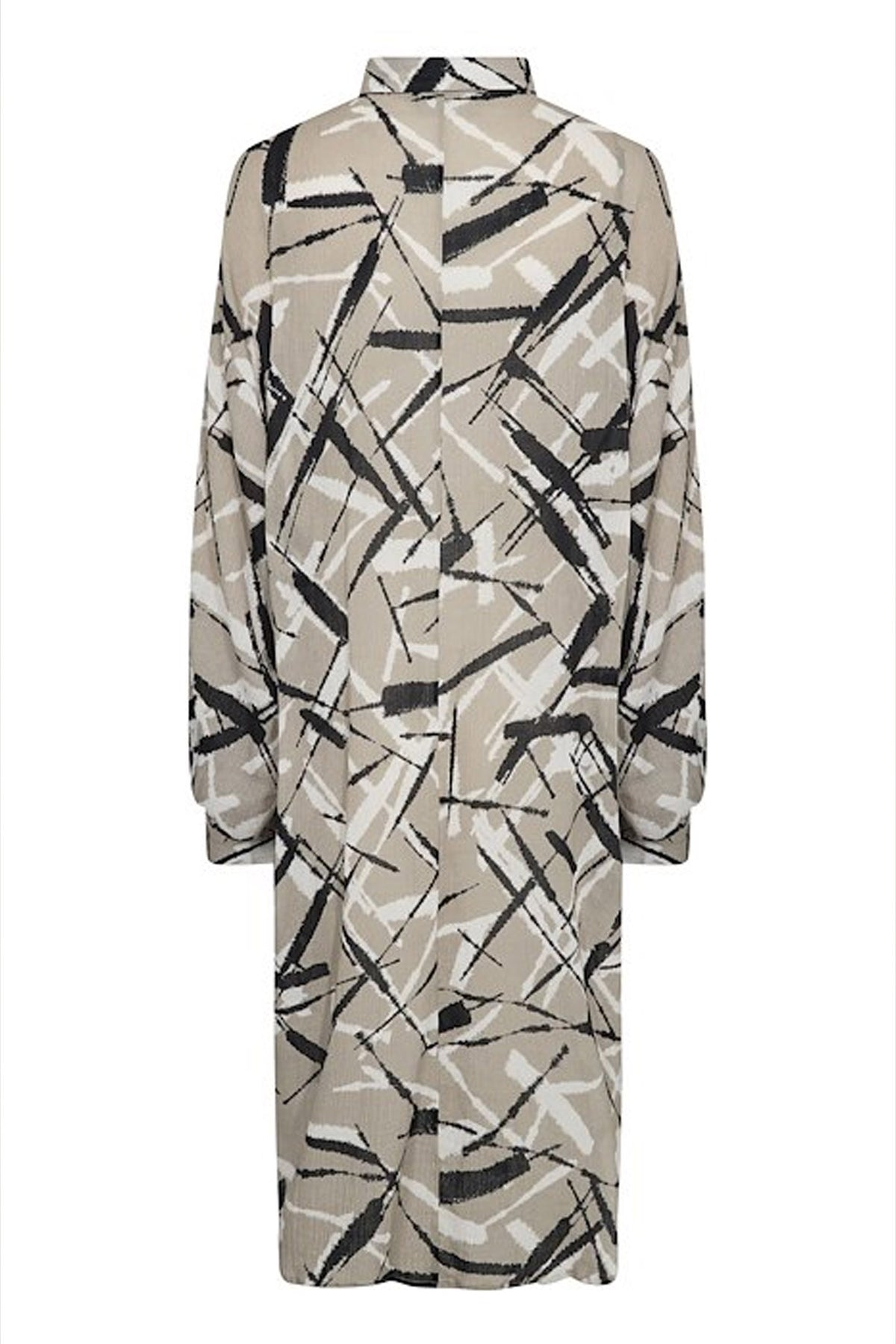 KAmanilla Shirt Dress Feather Gray/Black Graphic - 10509623